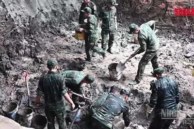 [Video] Tiếp tục tìm thấy hài cốt liệt sĩ tại Công viên Lê Thị Riêng