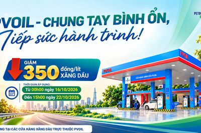 PVOIL giảm thêm 350 đồng/lít xăng, dầu so với giá điều hành