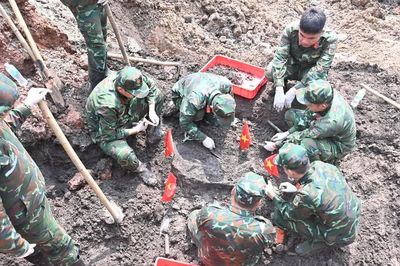 Tìm thấy thêm 8 bộ hài cốt liệt sĩ tại Công viên Lê Thị Riêng