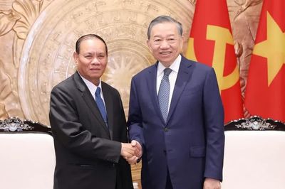 Tổng Bí thư, Chủ tịch nước Tô Lâm tiếp Thường trực Ban Bí thư Lào Vilay Lakhamphong