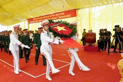 Hải Phòng tổ chức trọng thể Lễ viếng, truy điệu và an táng 56 hài cốt liệt sĩ, đồng bào tử nạn tại khu vực Mả Chìa