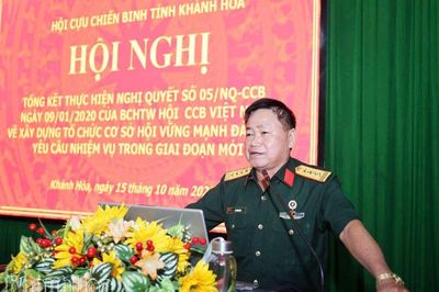 Hội Cựu chiến binh tỉnh Khánh Hòa tổng kết thực hiện Nghị quyết số 05 về xây dựng tổ chức cơ sở hội vững mạnh