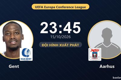 TRỰC TIẾPTrực tiếp Gent vs Aarhus: Đội hình xuất phát