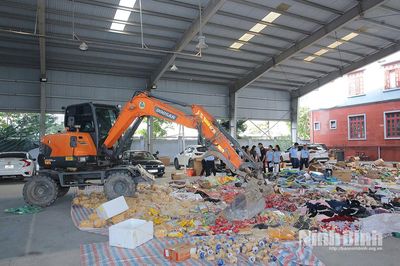 Ninh Bình tiêu hủy hàng hóa vi phạm trị giá trên 685 triệu đồng