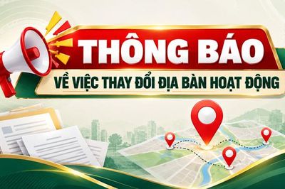 Thông báo: về việc thay đổi địa bàn hoạt động