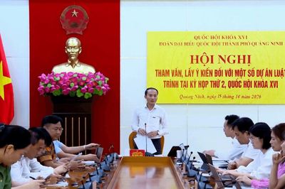 Đoàn ĐBQH thành phố Quảng Ninh tham vấn 4 dự án luật trình Kỳ họp thứ Hai, Quốc hội khóa XVI