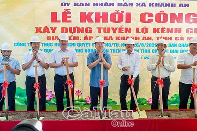 Cà Mau ra quân thực hiện Nghị quyết 16-NQ/TU, đồng loạt khởi công 22 tuyến giao thông nông thôn