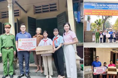 Trao 'Đàn gà Khăn quàng đỏ', tuổi trẻ Công an Thủ đô tiếp sức học sinh nghèo đến trường