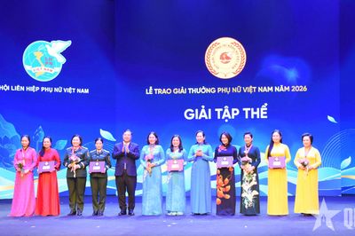 5 tập thể, 12 cá nhân được trao Giải thưởng Phụ nữ Việt Nam năm 2026
