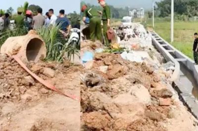 Nam thanh niên tử vong dưới mương nước đang thi công ở Phú Thọ