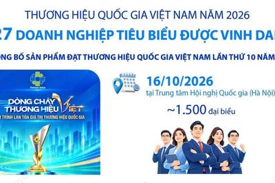 Thương hiệu quốc gia Việt Nam năm 2026: 227 doanh nghiệp tiêu biểu được vinh danh