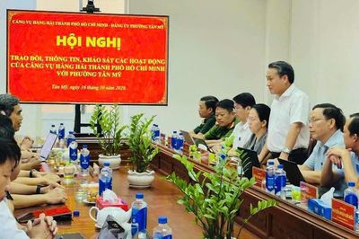 Phường Tân Mỹ tăng cường phối hợp với Cảng vụ Hàng hải TP.HCM