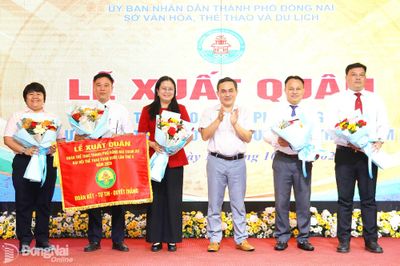 Đoàn Thể thao thành phố Đồng Nai xuất quân tham dự Đại hội Thể thao toàn quốc lần thứ X năm 2026
