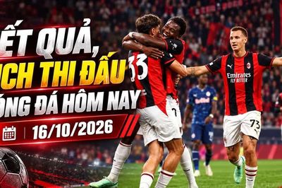 Kết quả, lịch thi đấu bóng đá hôm nay 16/10: AC Milan đại thắng