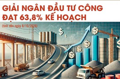 Infographics: Giải ngân vốn đầu tư công cả nước đạt 652.125,4 tỷ đồng