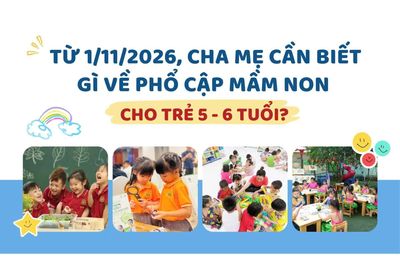 Phổ cập giáo dục mầm non cho trẻ 5–6 tuổi từ 1/11/2026: Cha mẹ cần lưu ý gì?