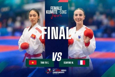 Trần Thị Cẩm Tú thắng nghẹt thở, vào chung kết giải karate thế giới