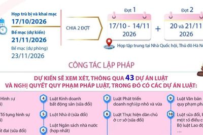 Kỳ họp thứ 2, Quốc hội khóa XVI dự kiến xem xét, thông qua 43 dự án luật, nghị quyết