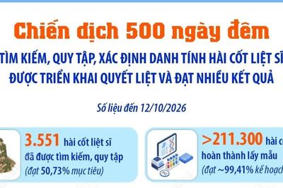 Chiến dịch 500 ngày đêm quy tập hài cốt liệt sỹ đạt nhiều kết quả