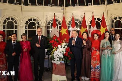 Tổng Bí thư, Chủ tịch nước Tô Lâm chủ trì chiêu đãi Tổng thống Liên bang Thụy Sĩ Guy Parmelin