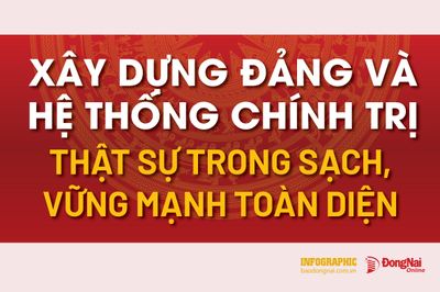 [Infographic] Xây dựng Đảng và hệ thống chính trị thật sự trong sạch, vững mạnh toàn diện