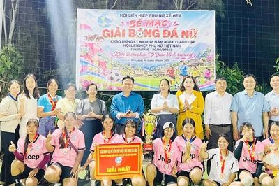 Đội bóng làng Chrơng vô địch Giải bóng đá nữ xã Hra năm 2026