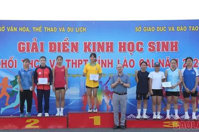 30 bộ giải được trao tại giải Điền kinh học sinh THCS và THPT tỉnh Lào Cai năm 2026