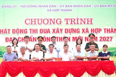 Xã Hợp Thành phát động thi đua xây dựng nông thôn mới
