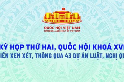 Kỳ họp thứ Hai, Quốc hội khóa XVI dự kiến xem xét, thông qua 43 dự án luật, nghị quyết