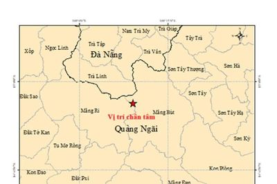 Liên tiếp xảy ra sáu trận động đất tại tỉnh Quảng Ngãi