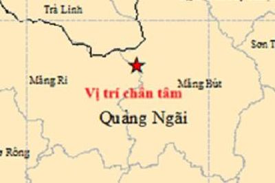 4 trận động đất liên tiếp xảy ra tại một xã ở Quảng Ngãi trong 8 giờ