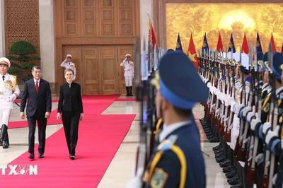 Thủ tướng Lê Minh Hưng chủ trì lễ đón chính thức Thủ tướng Liechtenstein