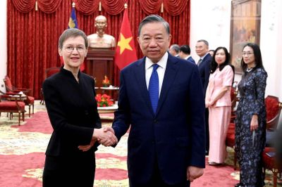 [Ảnh] Tổng Bí thư, Chủ tịch nước Tô Lâm tiếp Thủ tướng Công quốc Liechtenstein Brigitte Haas