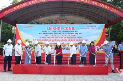 Trung Hội khởi công xây dựng nhà lớp học và các phòng chức năng