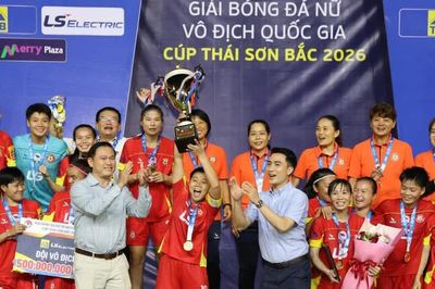 CLB bóng đá nữ TP Hồ Chí Minh 1 vô địch Cúp Thái Sơn Bắc 2026