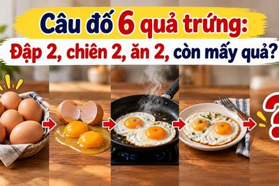 Có 6 quả trứng, đập 2, chiên 2, ăn 2: Còn lại mấy quả?