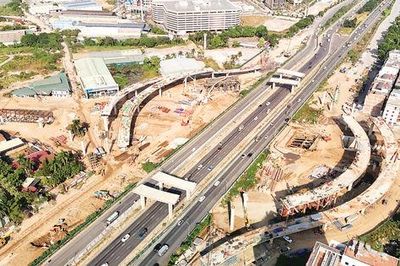 Tích cực thi công nút giao Vành đai 3,5 - Đại lộ Thăng Long