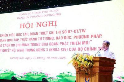 Đảng bộ phường Dương Nội quán triệt Chỉ thị số 07-CT/TW, gắn học tập và thực hành