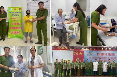 Công an xã trao 'Suất ăn yêu thương' tại bệnh viện, lan tỏa tinh thần phục vụ nhân dân