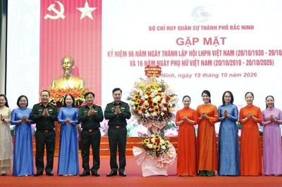Bộ Chỉ huy quân sự thành phố Bắc Ninh gặp mặt nhân 96 năm Ngày thành lập Hội Liên hiệp Phụ nữ Việt Nam