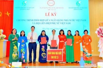 Ngân hàng Nhà nước chi nhánh Khu vực 13 ký kết Chương trình phối hợp với Hội Liên hiệp Phụ nữ 2 tỉnh Đồng Tháp và Tây Ninh