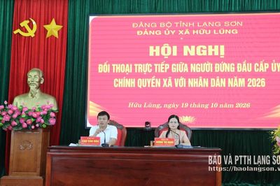 Lãnh đạo xã Hữu Lũng đối thoại với Nhân dân