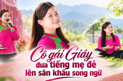 Cô gái Giáy đưa tiếng mẹ đẻ lên sân khấu song ngữ