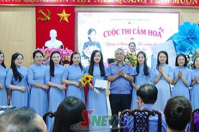 Hội thi cắm hoa: Rạng rỡ tháng 10 - Toả sáng phụ nữ Kiểm sát Sơn La