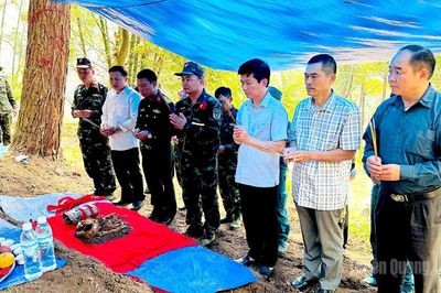 Quy tập 1 hài cốt liệt sĩ tại xã Bạch Đích
