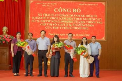 Xã Thạch An hoàn thành khám sức khỏe cho 100% người dân theo Nghị quyết số 72-NQ/TW
