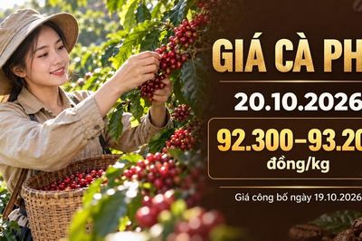 Giá cà phê hôm nay 20.10.2026: Chờ nhịp mới sau khi tăng 200 đồng/kg