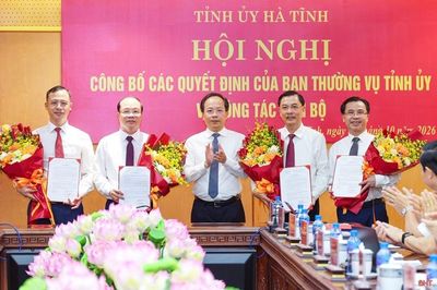 Hà Tĩnh luân chuyển, điều động nhiều cán bộ chủ chốt