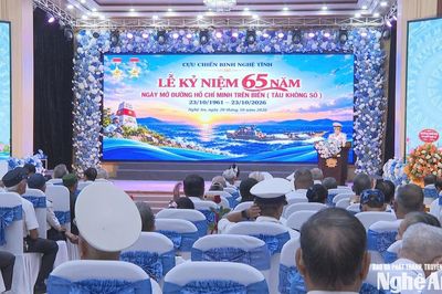 Cựu chiến binh Nghệ Tĩnh kỷ niệm 65 năm Ngày mở đường Hồ Chí Minh trên biển