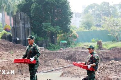 Quy tập 58 hài cốt liệt sỹ trong 5 ngày đầu của đợt 2 tại công viên Lê Thị Riêng
